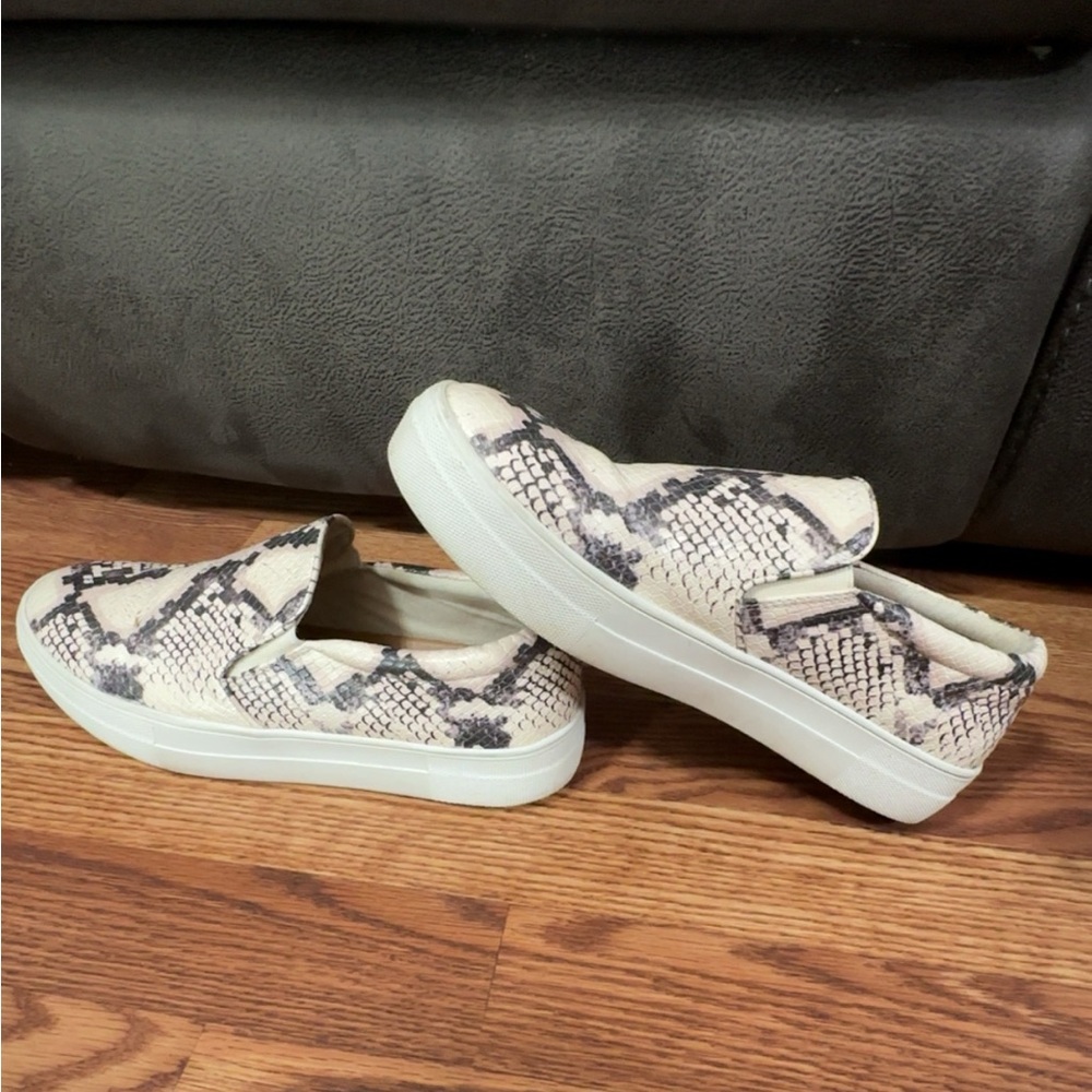 Steve Madden snake skin slip ons